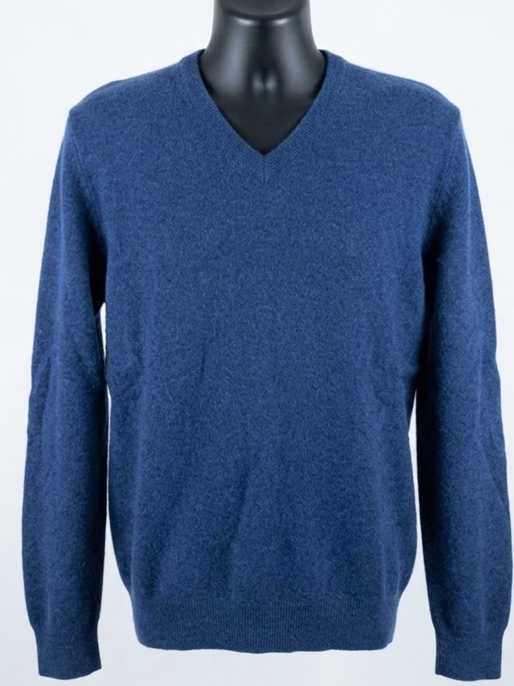Jos A. Banks 100% Cashmere Men's V-Neck Blue Sweater xl